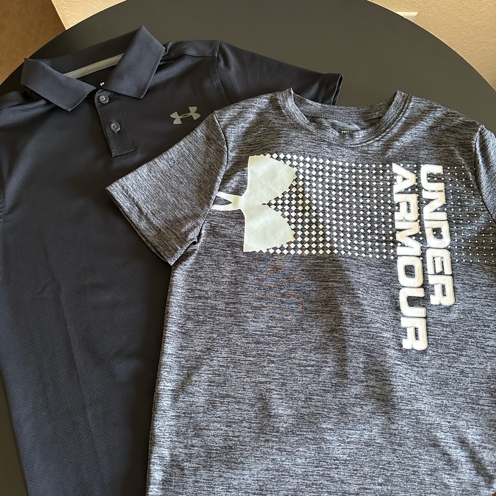 Under Armour Boys Tech Polo & Tee Size S Bundle